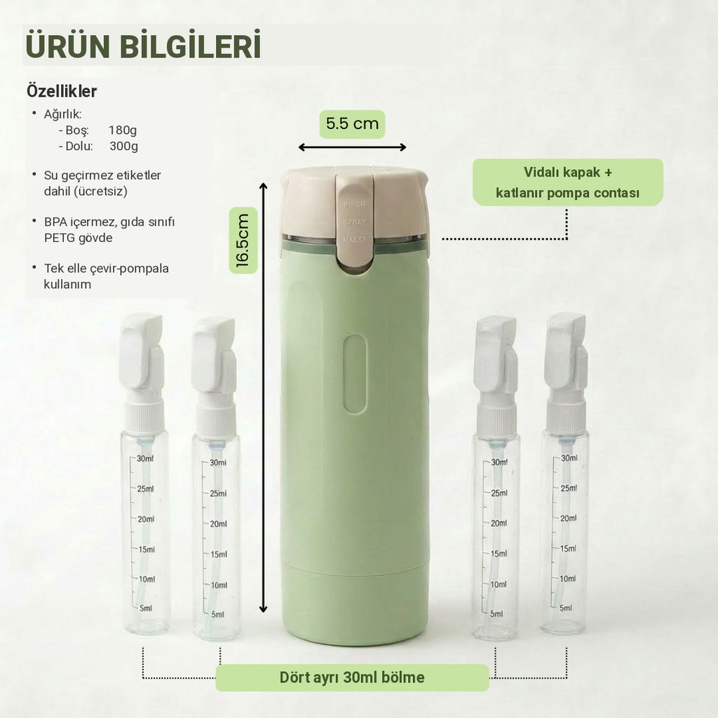 Ürün bilgileri ve ölçüler